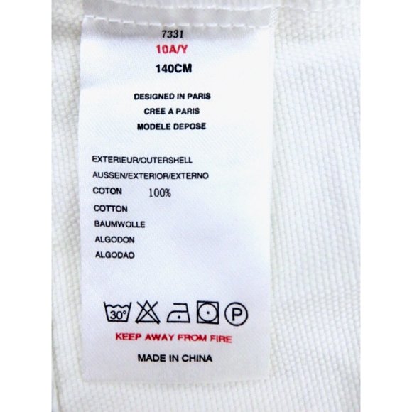 NEW! Jacadi Paris Denim Mini Skirt White Girls SZ 10 - Picture 7 of 7